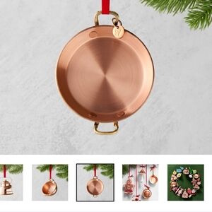 Williams Sonoma Copper Pan Ornament or Doll Accessory, NWT